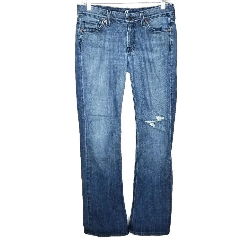 7 For All Mankind Flynt Straight Distressed Jeans